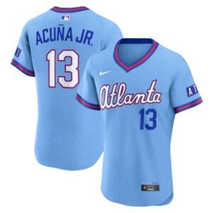Ronald Acuna Jr. Atlanta Braves Powder Blue 2026 City Connect Stadium Elite Jersey - All Stitched