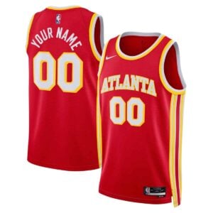 Custom Atlanta Hawks Red Icon Edition Jersey - All Stitched