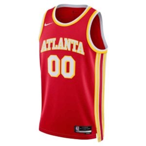 Alternative view of Custom Atlanta Hawks Red Icon Edition Jersey - All Stitched