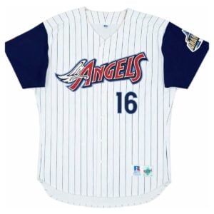 Alternative view of Garret Anderson Anaheim Angels 1998-99 White Home Jersey - All Stitched