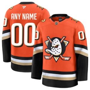 Custom Anaheim Ducks Orange Home Premium Jersey - All Stitched