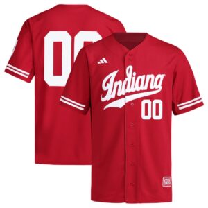Custom Indiana Hoosiers Baseball Crimson Jersey - All Stitched