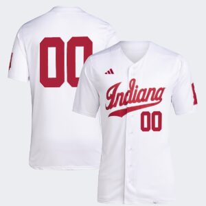 Custom Indiana Hoosiers Baseball White Jersey - All Stitched