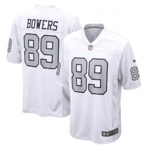 Brock Bowers Las Vegas Raiders Alternate White Game Jersey - All Stitched