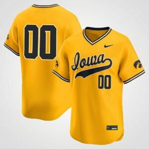 Custom Iowa Hawkeyes Baseball Gold Limited Jersey - All Stitched
