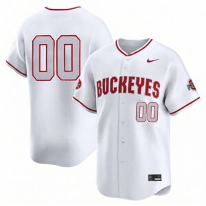 Custom Ohio State Buckeyes Baseball White Limited Jersey - All Stitched
