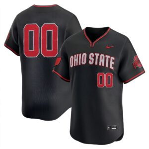 Custom Ohio State Buckeyes Baseball Black Pullover Limited Jersey - All Stitched