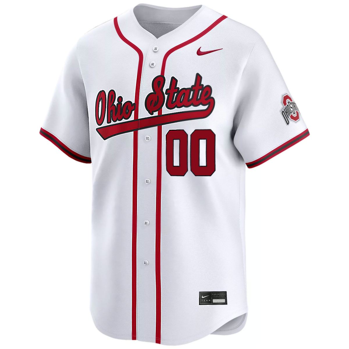 Custom Ohio State Buckeyes Baseball White Vapor Limited Jersey - All Stitched - Image 2