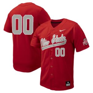 Custom Ohio State Buckeyes Baseball Scarlet Game Jersey - All Stitched