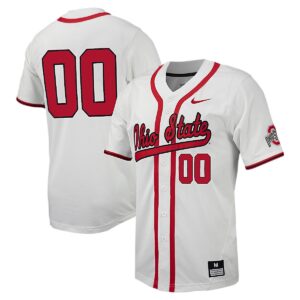 Custom Ohio State Buckeyes Baseball White Game Jersey - All Stitched