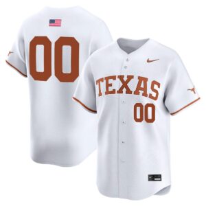 Custom Texas Longhorns Baseball White Vapor Limited Jersey - All Stitched