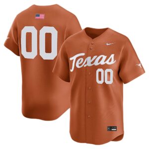 Custom Texas Longhorns Baseball Texas Orange Vapor Limited Jersey - All Stitched