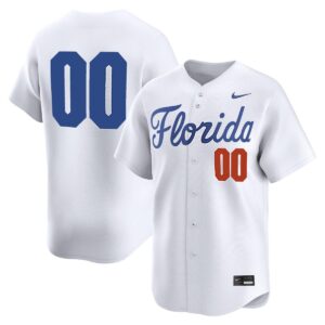 Custom Florida Gators Baseball White Vapor Limited Jersey - All Stitched