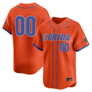 Custom Florida Gators Baseball Orange Vapor Limited Jersey - All Stitched