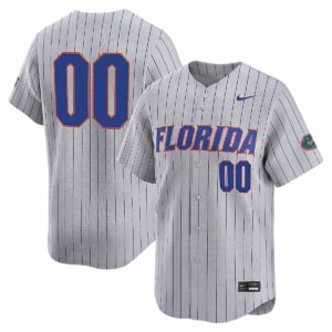 Custom Florida Gators Baseball Grey Vapor Limited Jersey - All Stitched