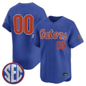Custom Florida Gators Baseball Royal Blue Vapor Limited Jersey w/ SEC Patch - All Stitched
