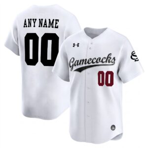 Custom South Carolina Gamecocks Baseball White Limited Jersey - All Stitched