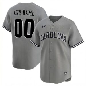 Custom South Carolina Gamecocks Baseball Grey Limited Jersey - All Stitched