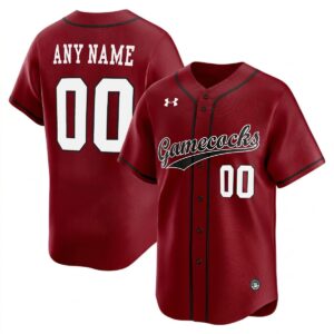 Custom South Carolina Gamecocks Baseball Garnet Limited Jersey - All Stitched