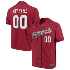 Custom South Carolina Gamecocks Baseball Garnet Game Jersey - All Stitched