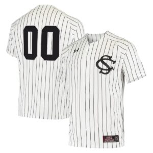 Custom South Carolina Gamecocks Baseball White Performance Game Jersey - All Stitched