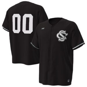 Custom South Carolina Gamecocks Baseball Black Performance Game Jersey - All Stitched