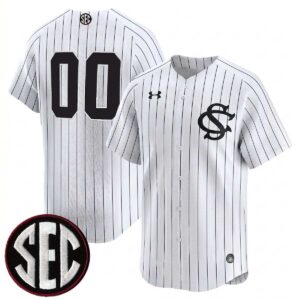Custom South Carolina Gamecocks Baseball White Performance Limited Jersey w/ SEC Patch - All Stitched