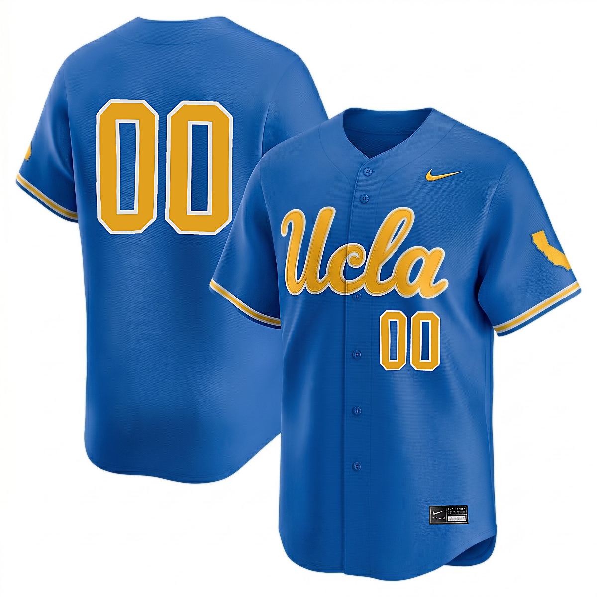 Custom UCLA Bruins Baseball Blue Limited Jersey - All Stitched