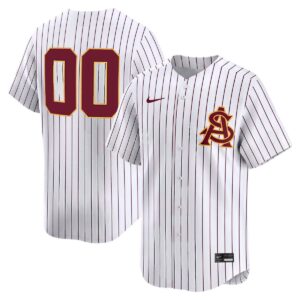 Custom Arizona State Sun Devils Baseball White Pinstripe Limited Jersey - All Stitched