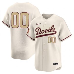 Custom Arizona State Sun Devils Baseball Cream Limited Jersey - All Stitched