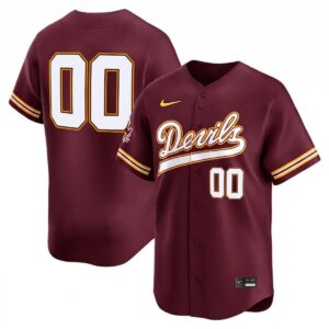 Custom Arizona State Sun Devils Baseball Maroon Limited Jersey - All Stitched