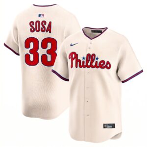 Edmundo Sosa Philadelphia Phillies Cream Limited Jersey - All Stitched