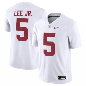 Dijon Lee Jr. Alabama Crimson Tide Football White Game Jersey - All Stitched