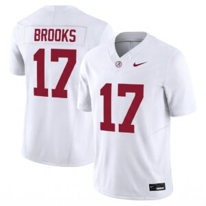Lotzeir Brooks Alabama Crimson Tide Football White Limited Jersey - All Stitched