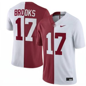 Lotzeir Brooks Alabama Crimson Tide Football Alternate Crimson White Split Limited Jersey - All Stitched