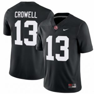 EJ Crowell Alabama Crimson Tide Football Black Game Jersey - All Stitched