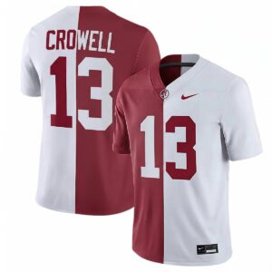 EJ Crowell Alabama Crimson Tide Football Alternate Crimson White Split Limited Jersey - All Stitched