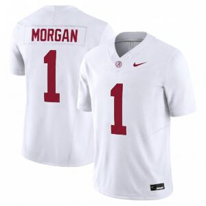 Cederian Morgan Alabama Crimson Tide Football White Limited Jersey - All Stitched