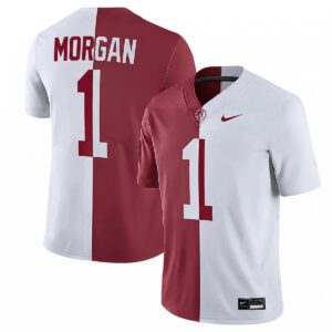 Cederian Morgan Alabama Crimson Tide Football Alternate Crimson White Split Limited Jersey - All Stitched