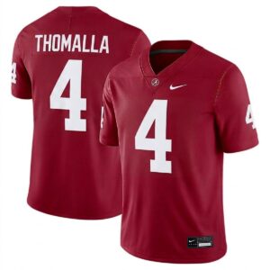 Jett Thomalla Alabama Crimson Tide Football Crimson Game Jersey - All Stitched