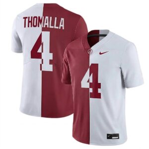 Jett Thomalla Alabama Crimson Tide Football Alternate Crimson White Split Limited Jersey - All Stitched