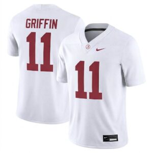 Xavier Griffin Alabama Crimson Tide Football White Game Jersey - All Stitched