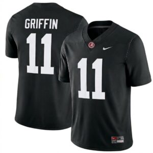 Xavier Griffin Alabama Crimson Tide Football Black Game Jersey - All Stitched