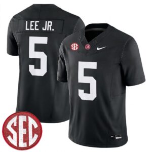 Dijon Lee Jr. Alabama Crimson Tide Football Black Limited Jersey w/ SEC Patch - All Stitched
