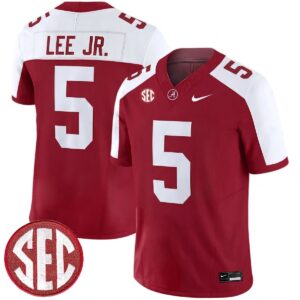 Dijon Lee Jr. Alabama Crimson Tide Football Alternate Crimson Limited Jersey w/ SEC Patch - All Stitched