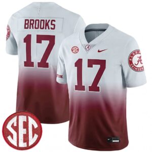 Lotzeir Brooks Alabama Crimson Tide Football Alternate Gradient Limited Jersey w/ SEC Patch - All Stitched