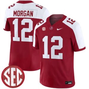 Red Morgan Alabama Crimson Tide Football Alternate Crimson Limited Jersey w/ SEC Patch - All Stitched