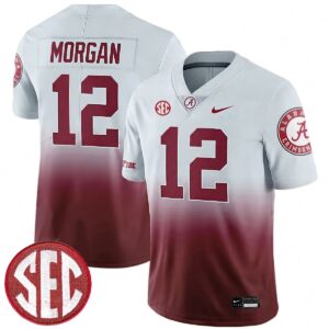 Red Morgan Alabama Crimson Tide Football Alternate Gradient Limited Jersey w/ SEC Patch - All Stitched