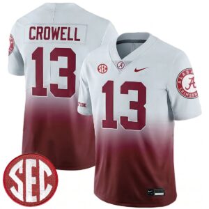 EJ Crowell Alabama Crimson Tide Football Alternate Gradient Limited Jersey w/ SEC Patch - All Stitched