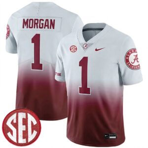 Cederian Morgan Alabama Crimson Tide Football Alternate Gradient Limited Jersey w/ SEC Patch - All Stitched